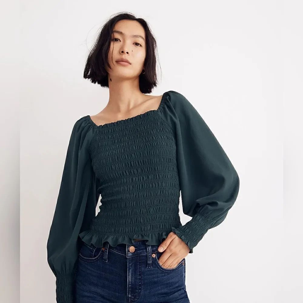 Madewell Top SM Cottagecore Whimsigoth Dark Academia Romantic Castlecore Fairy